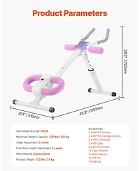 Sevorley Foldable Ab Workout Machine, Core and Abdominal Trainer, 330 Lb Capacity Home Gym Cruncher