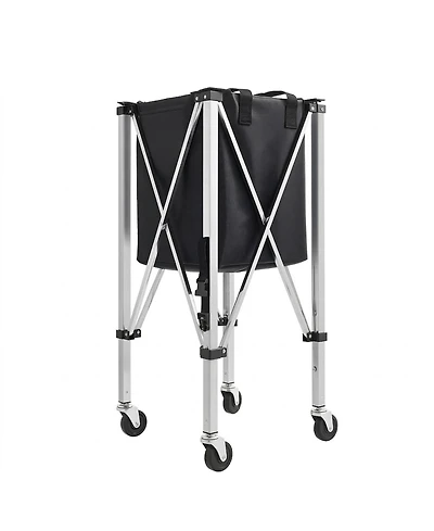 Sevorley Foldable Tennis Ball Hopper Cart with Wheels, Holds 200 Balls