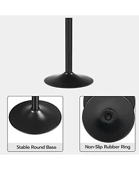 Slickblue Round Bar Table with Adjustable Height and Stable Base for Kitchen, Cafe and Pub