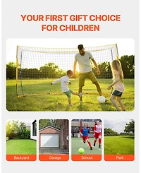 Sevorley Portable Soccer Goal, 12 x 6 ft Steel and Fiberglass Backyard Soccer Net with Carry Bag