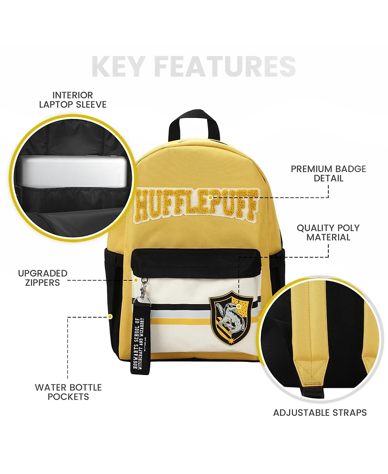Harry Potter Hufflepuff Crest 16.5 Inch Adult Backpack