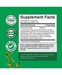 Nature's Craft Herbal Laxative Capsules with Probiotics, Senna Leaf, Psyllium Husk and Cascara Sagrada, Gentle Relief for Women and Men, 120 Count