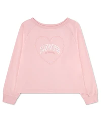 Levi's Girls' 7-16 Heart Knit Long-Sleeve Top