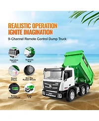 Sevorley 1:18 Scale 9-Channel 4WD Remote Control Dump Truck