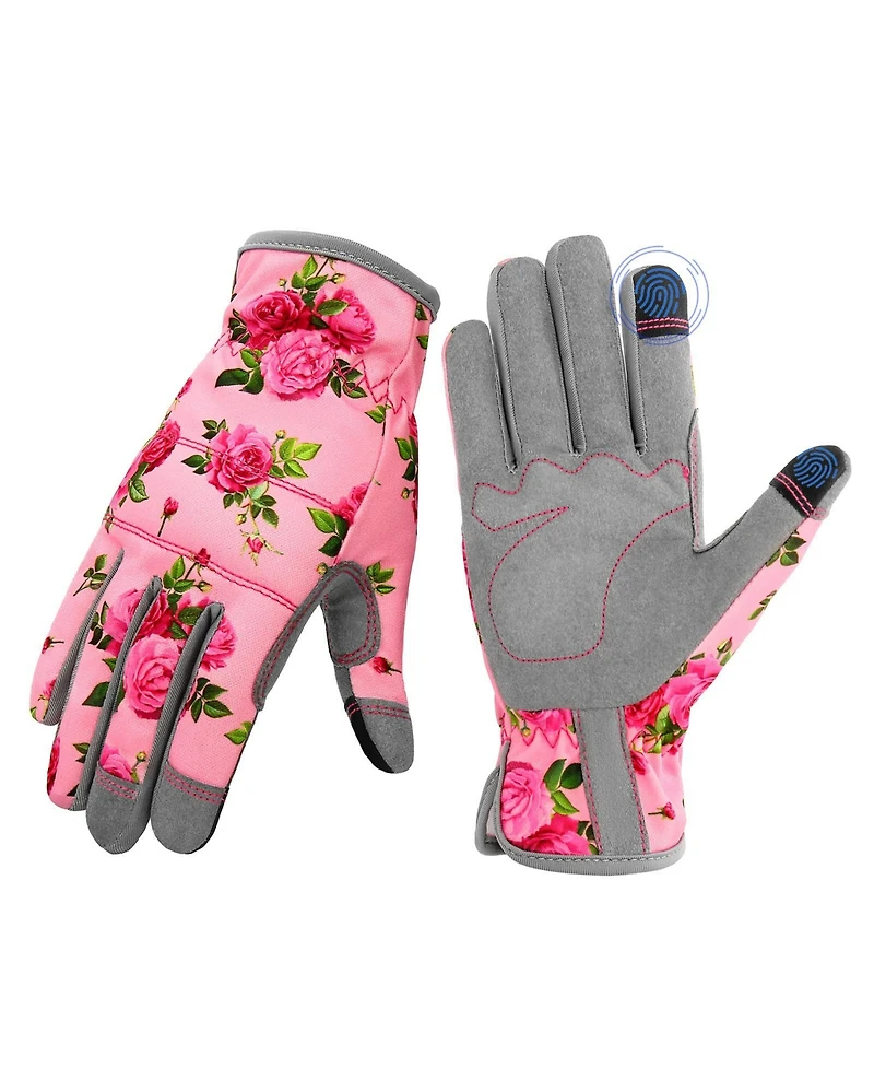Xdovet Leather Gardening Gloves Women Thorn Proof Work Gloves