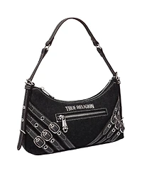 True Religion Women's Triple Straps Denim Shoulder Bag
