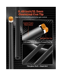 Sevorley Carbon Fiber Pool Cue Stick, 58 in 19 oz Billiard Cue with Bakelite Tip and Abs Ring for Pool Table, Bar and Home