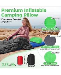 Piscifun Ultralight 90g Inflatable Camping Pillow Ergonomic Support Waterproof Leak Proof Portable Travel