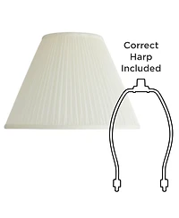 Springcrest Beige Mushroom Pleated Medium Empire Lamp Shade 7" Top x 16" Bottom x 12" Slant x 11.25" High (Spider) Replacement wit
