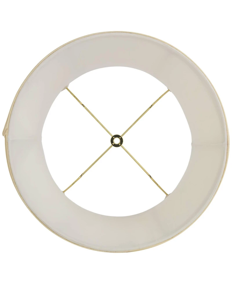 Imperial Shade Creme Medium Deep Drum Lamp Shade 12" Top x 14" Bottom x 16" High (Spider) Replacement with Harp and Finial