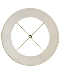 Imperial Shade Creme Medium Deep Drum Lamp Shade 12" Top x 14" Bottom x 16" High (Spider) Replacement with Harp and Finial