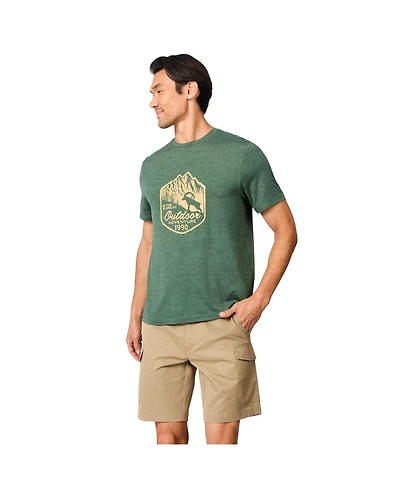 Free Country Men's Super Soft Microtech Short Sleeve Graphic Crew Tee