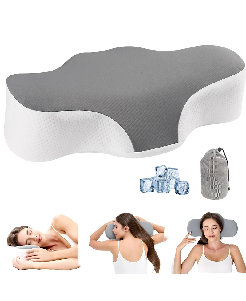 Piscifun Memory Foam Neck Support Washable Cover Travel Camping Road Trip