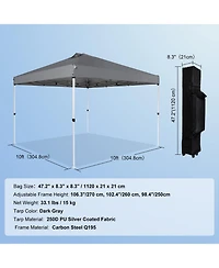 Sevorley Pop Up Canopy Tent, 10 x 10 feet, Waterproof Instant Gazebo with Roller Bag and 4 Sandbags