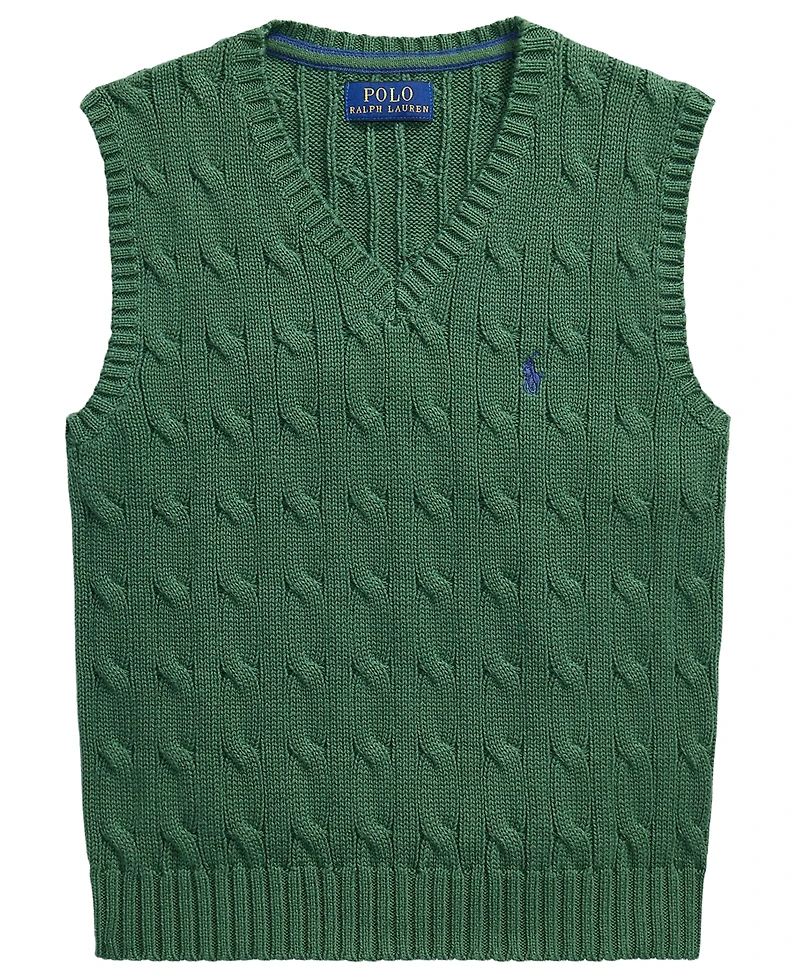 Polo Ralph Lauren Boys' 2T-7 Cable-Knit Cotton Sweater Vest