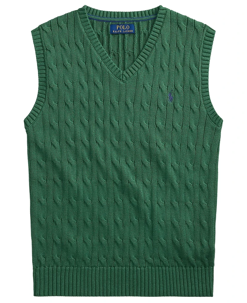 Polo Ralph Lauren Boys' 8-20 Cable-Knit Cotton Sweater Vest