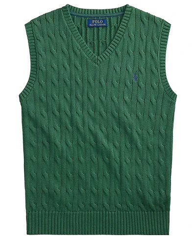 Polo Ralph Lauren Boys' 8-20 Cable-Knit Cotton Sweater Vest