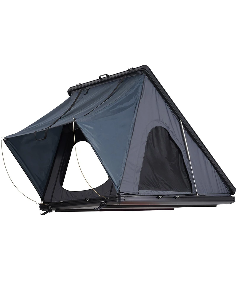 Sevorley Hard Shell Rooftop Tent for 2-3 Person, Aluminum Shell with Telescopic Ladder