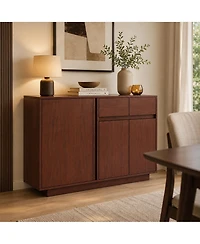 homfan 55 Inch Buffet Cabinet, 3 Doors and 2 Drawers, Sideboard, Coffee Bar Kitchen Cabinet for Kitchen, Living Room, Entryway