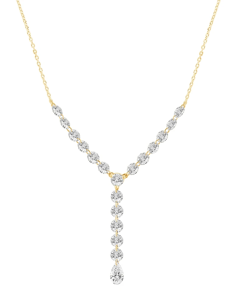 Macy's Lab-Grown Diamond Necklace (2 ct. t.w.) in 14k Yellow Gold
