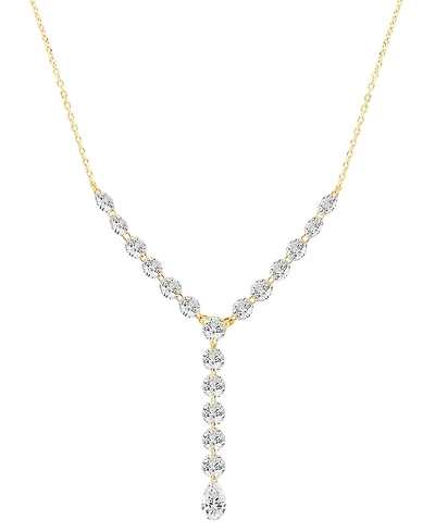 Macy's Lab-Grown Diamond Necklace (2 ct. t.w.) in 14k Yellow Gold
