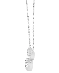 Macy's Lab-Grown 3-Stone Diamond Necklace (2 ct. t.w.) in 14k White Gold