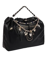 True Religion Women's Vintage Chain Soft Hobo Bag