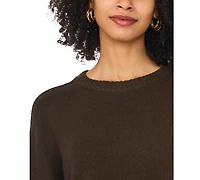 Vince Camuto Women's Elbow-Length Exposed Seam Crewneck Sweater