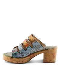 L'Artiste Women's Teetimer Platform Sandal with Molded Footbed