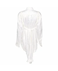 Pre-Owned Burberry Women's Optic Satin Jacquard Lace Bralette Blouse