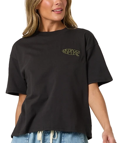 O'Neill Women's Board Crewneck Embroidered Easy T-Shirt