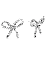 And Now This Silver Plated Bow Stud Earrings, Macy's Exclusive
