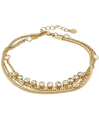 And Now This Cubic Zirconia Triple Row Bracelet
