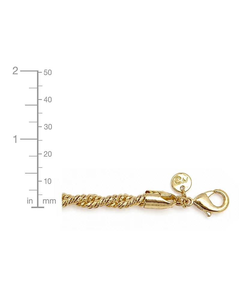 And Now This Silver, Gold Plated Brass Twisted Chain Bracelet
