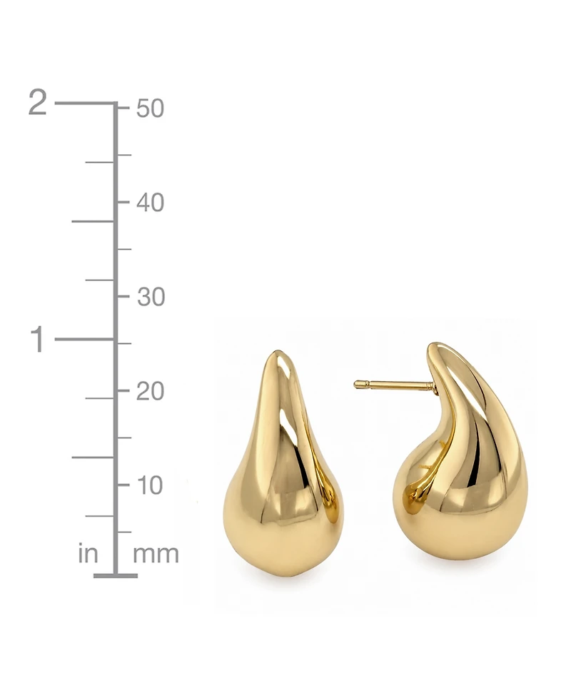 And Now This 18K Gold Plated or Silver Teardrop Small Stud Earrings