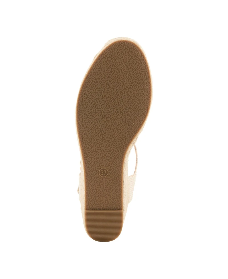 Azura Women's Adrina Espadrille Wedge with Rope Sole