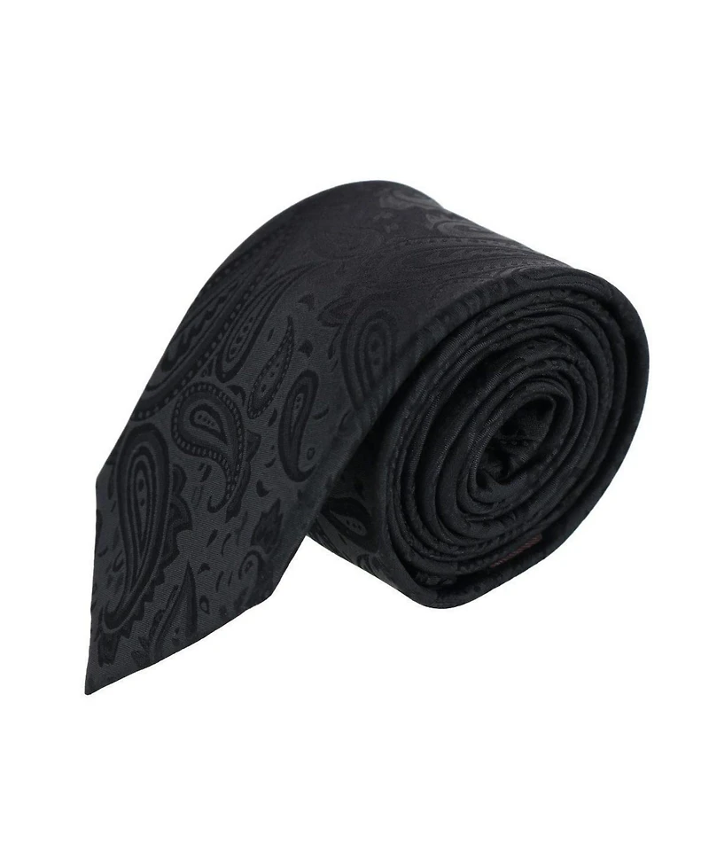 Trafalgar Men's Banbury Tone on Paisley Silk Necktie and Pocket Square Set