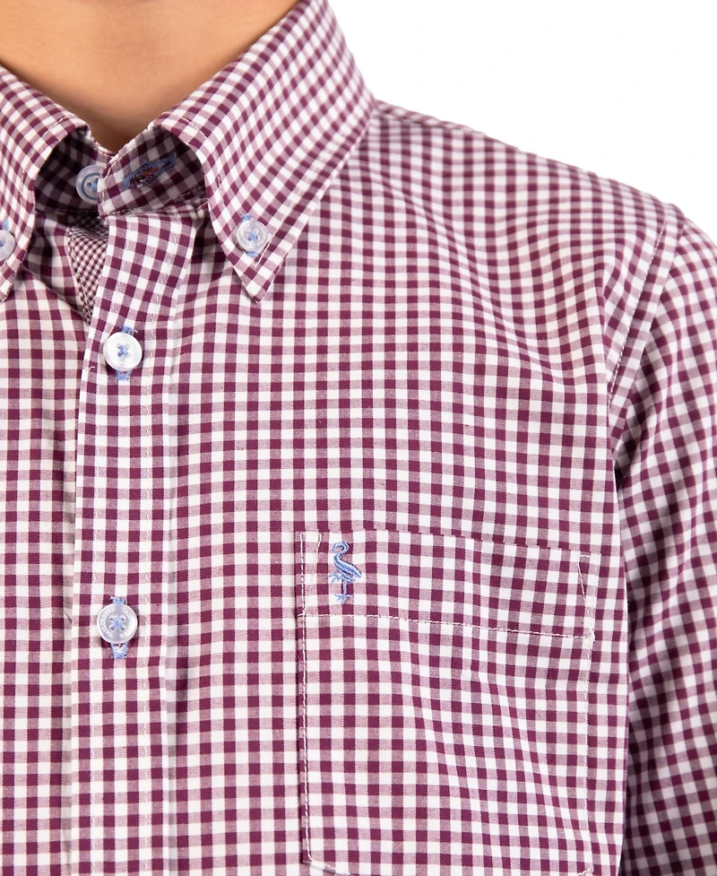 Tailorbyrd Big Boys Signature Gingham Long Sleeve Shirt