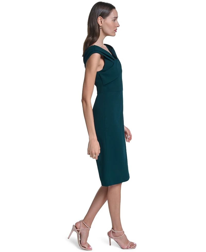 Calvin Klein Women's Off-The-Shoulder Midi Dress