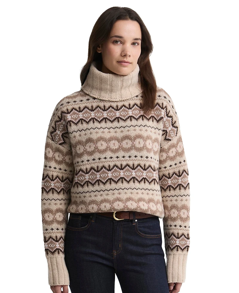 Barbour Women's Helen Fair Isle Turtleneck Sweater