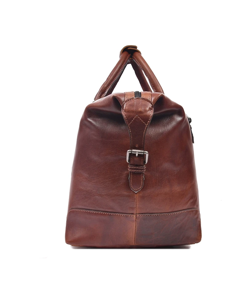 20 Inch Leather Canvas Duffle Bag