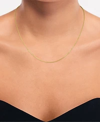 Macy's Diamond-Cut Box Chain Necklace in 10k Yellow Gold