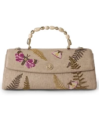 Brahmin Dayan Woodland Leather Medium Fossilized Satchel Handbag