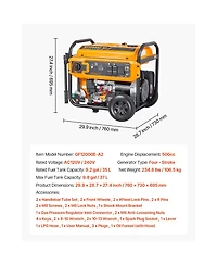 Sevorley 13500W Peak Dual Fuel Portable Generator with Electric Start and Co Sensor