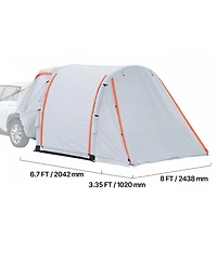 Sevorley Inflatable Suv Tailgate Tent, 8 x 6.7 ft Waterproof PU2000mm Tent with Awning and Air Pump