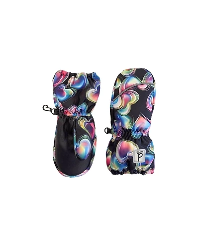 Deux par Deux Baby Girls 12M-24M Play Winter Mittens Heart Print