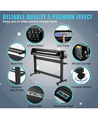 Sevorley 53 inch Vinyl Cutter Plotter with Stand and SignMaster Software