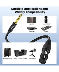 Lofree Nylon Braided Audio Cable Gold Plated Connectors Hi Fi Sound Quality Multi Layer Shielding
