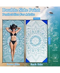 Piscifun Waterproof Sandproof Beach Blanket With Sand Remover Portable Outdoor Camping Mat