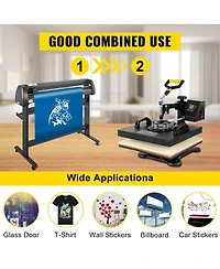 Sevorley 5-in-1 Heat Press with 53-inch Vinyl Cutter Plotter Kit
